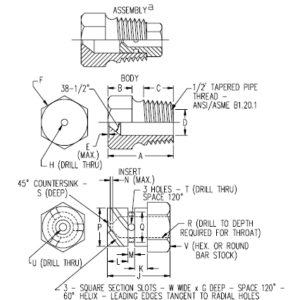 UL Rain Spray Nozzles Figure from Standard. RNT100 